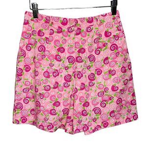 Lilly Pulitzer shorts escargot print high waisted preppy vacay coconut girl